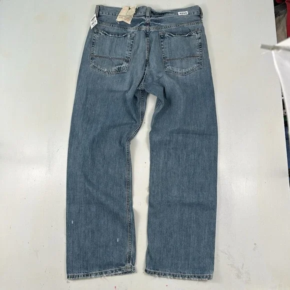 Vtg New Old Navy Baggy Jeans Mens 33x30 Light Blue Y2K Straight Wide Leg Loose - Picture 12 of 16